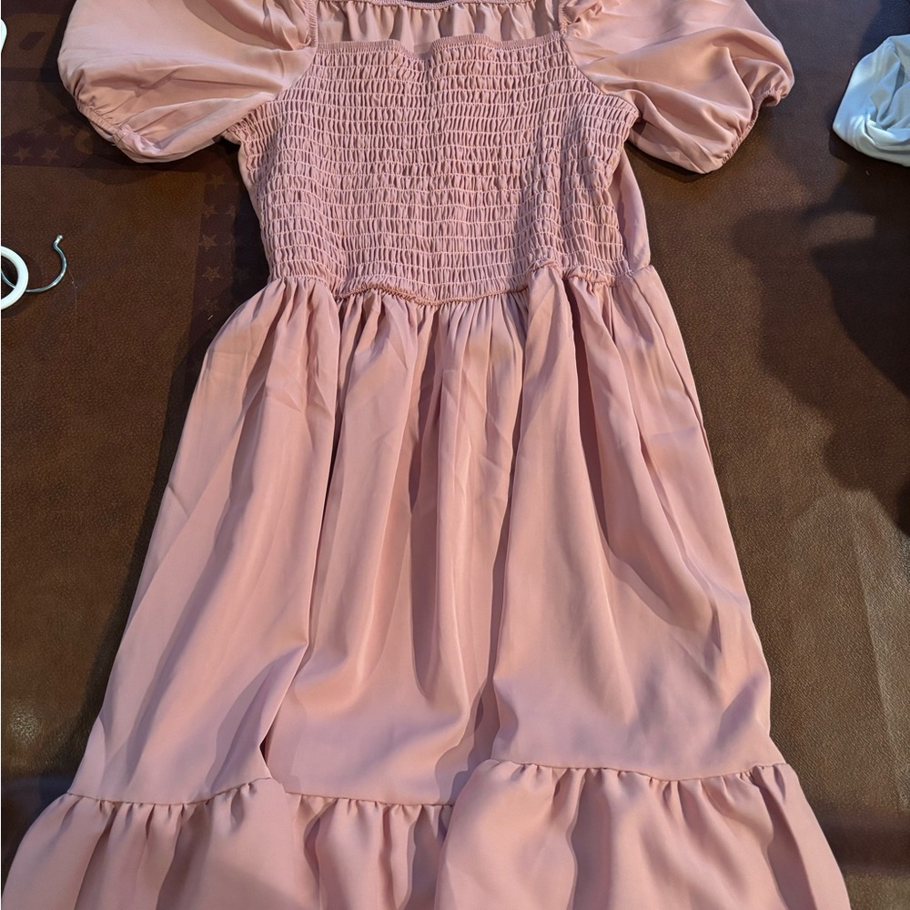 SHEIN Pink Midi Dress